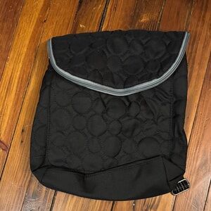 Elegant Black Quilted Backpack